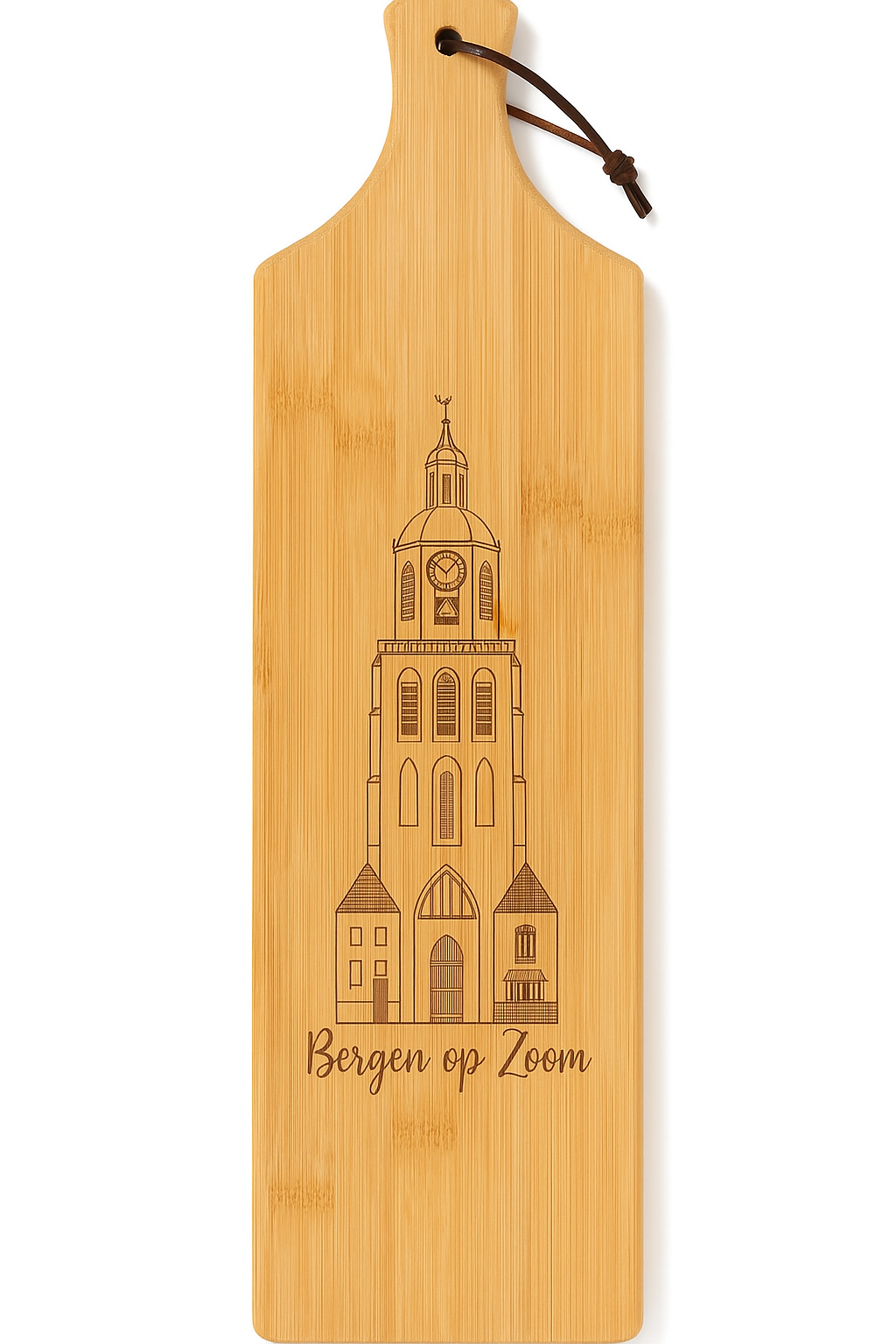 Gepersonaliseerde Bamboe Borrelplank 60x17 cm – Gravure naar Keuze