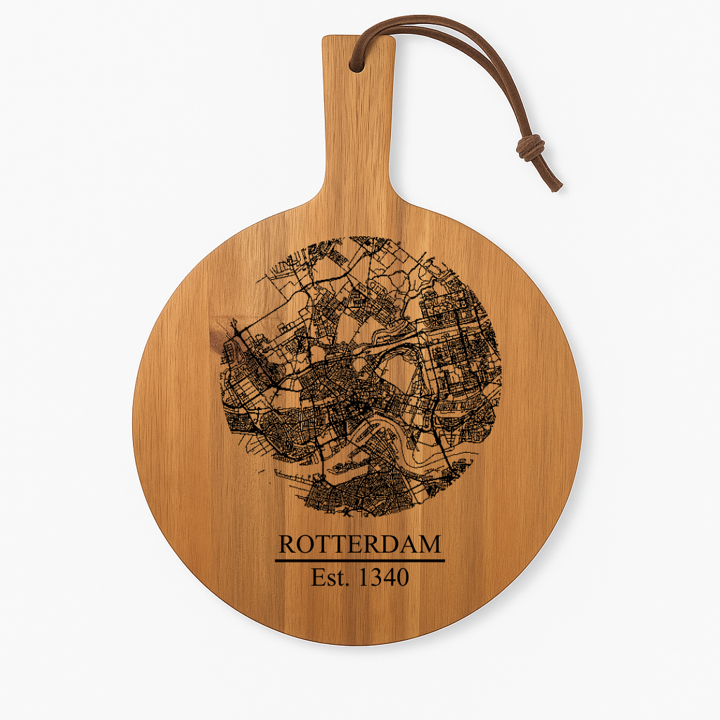 Borrelplank Plattegrond Rotterdam Ø29,5cm