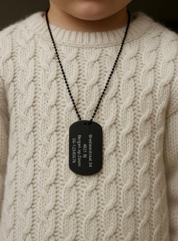Gepersonaliseerde naamtag/dogtag ketting
