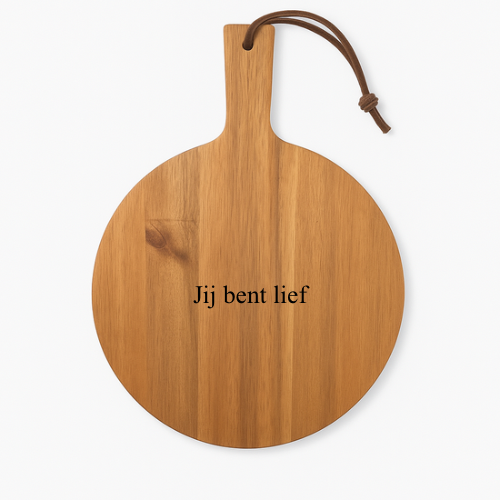 Borrelplank “Jij bent lief” Ø29,5cm