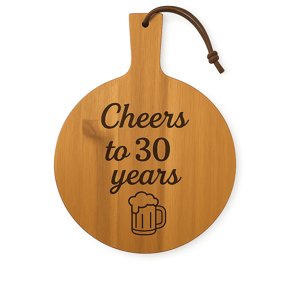 Borrelplank cheers 30 years Ø29,5cm