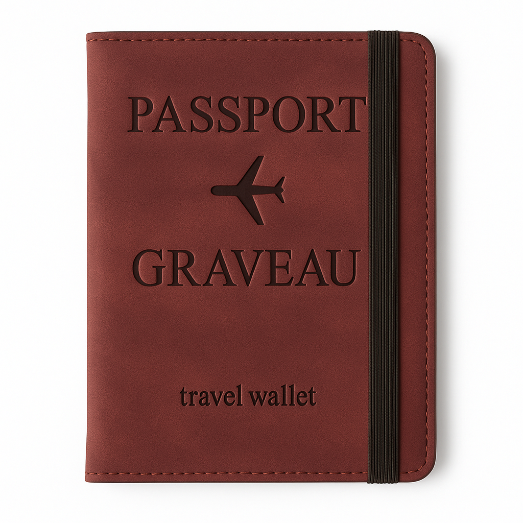 Luxe Travel Wallet met Persoonlijke Gravure