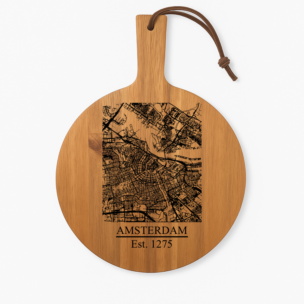 Borrelplank Plattegrond Amsterdam Ø29,5cm