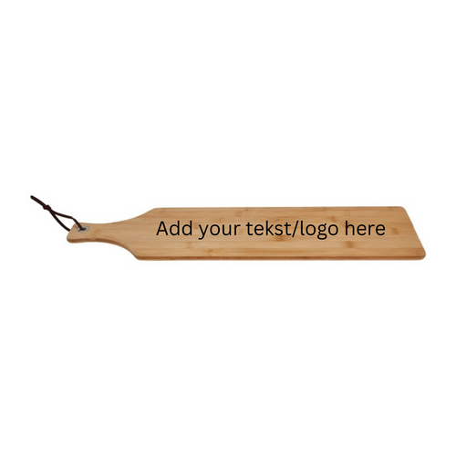 Gepersonaliseerde Bamboe Borrelplank 60x17 cm – Gravure naar Keuze