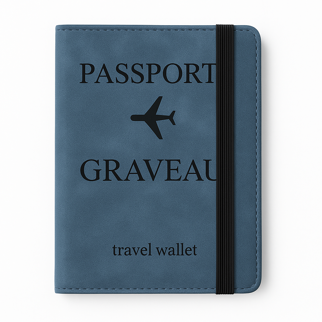 Luxe Travel Wallet met Persoonlijke Gravure