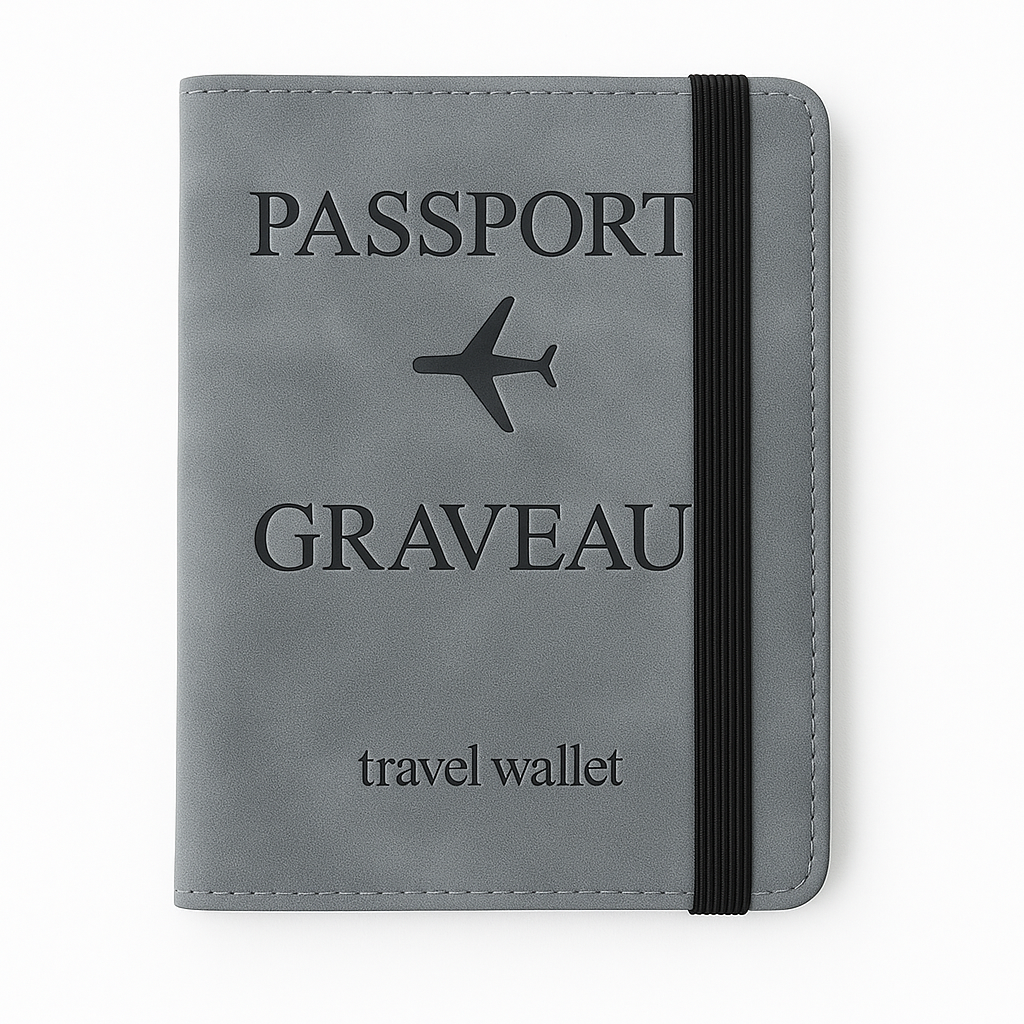 Luxe Travel Wallet met Persoonlijke Gravure