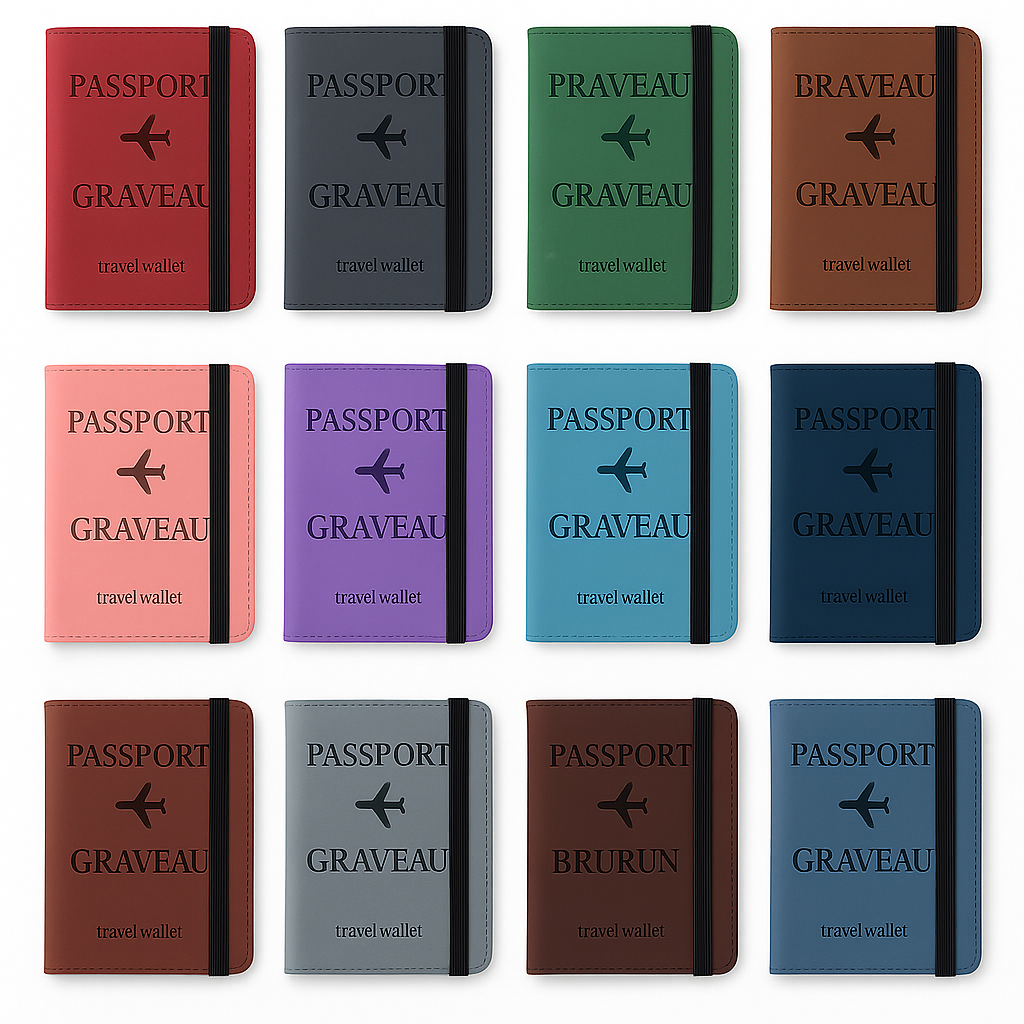 Luxe Travel Wallet met Persoonlijke Gravure