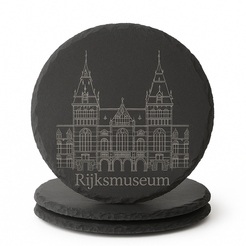 Gepersonaliseerde Leisteen Onderzetters met Gravure – Uniek Cadeau van Natuursteen | Set van 4